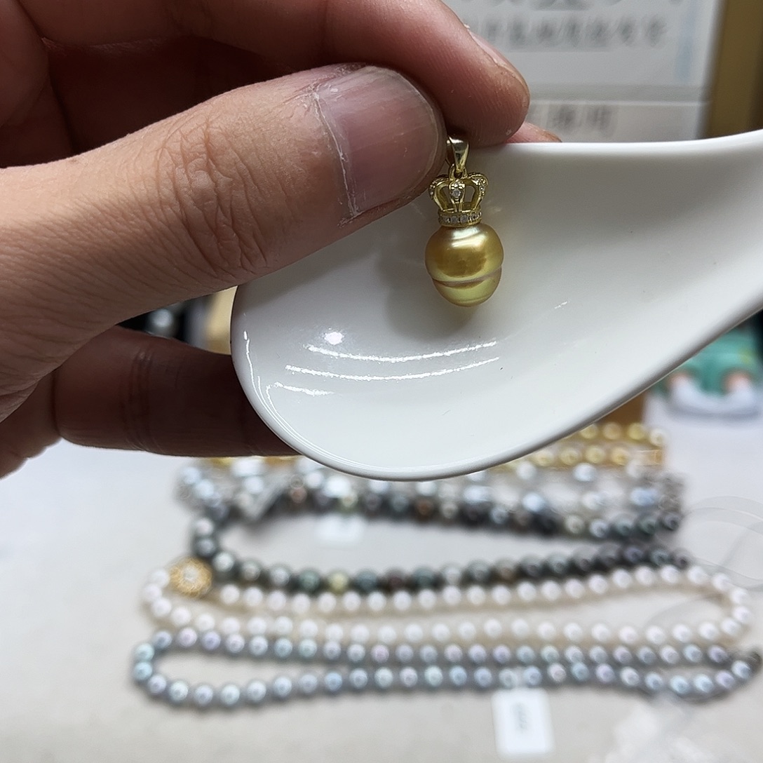 海水珍珠颈饰银S925镶嵌