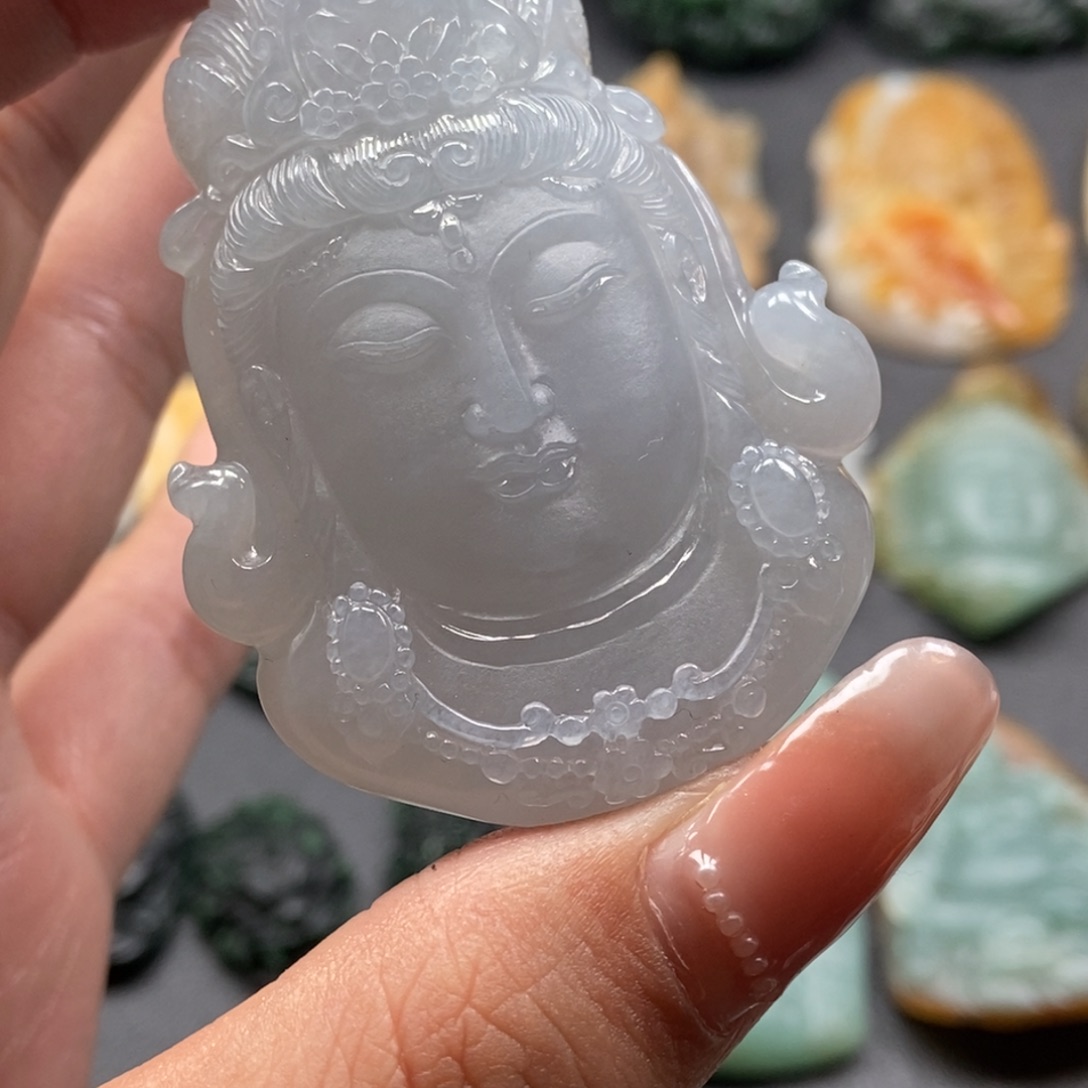 定制翡翠未镶嵌余***乐T观音首