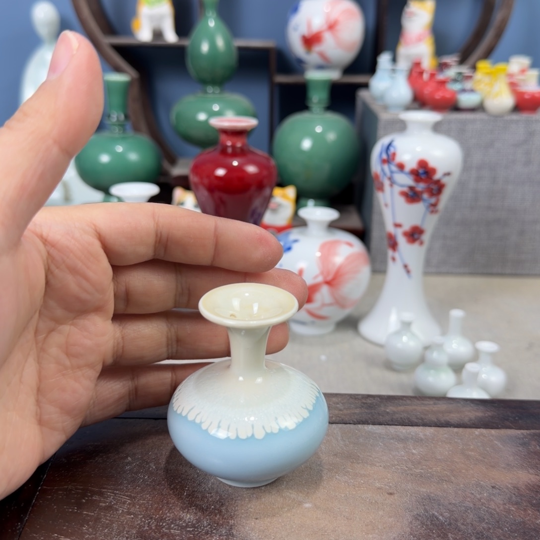 陶瓷手工小花器摆件