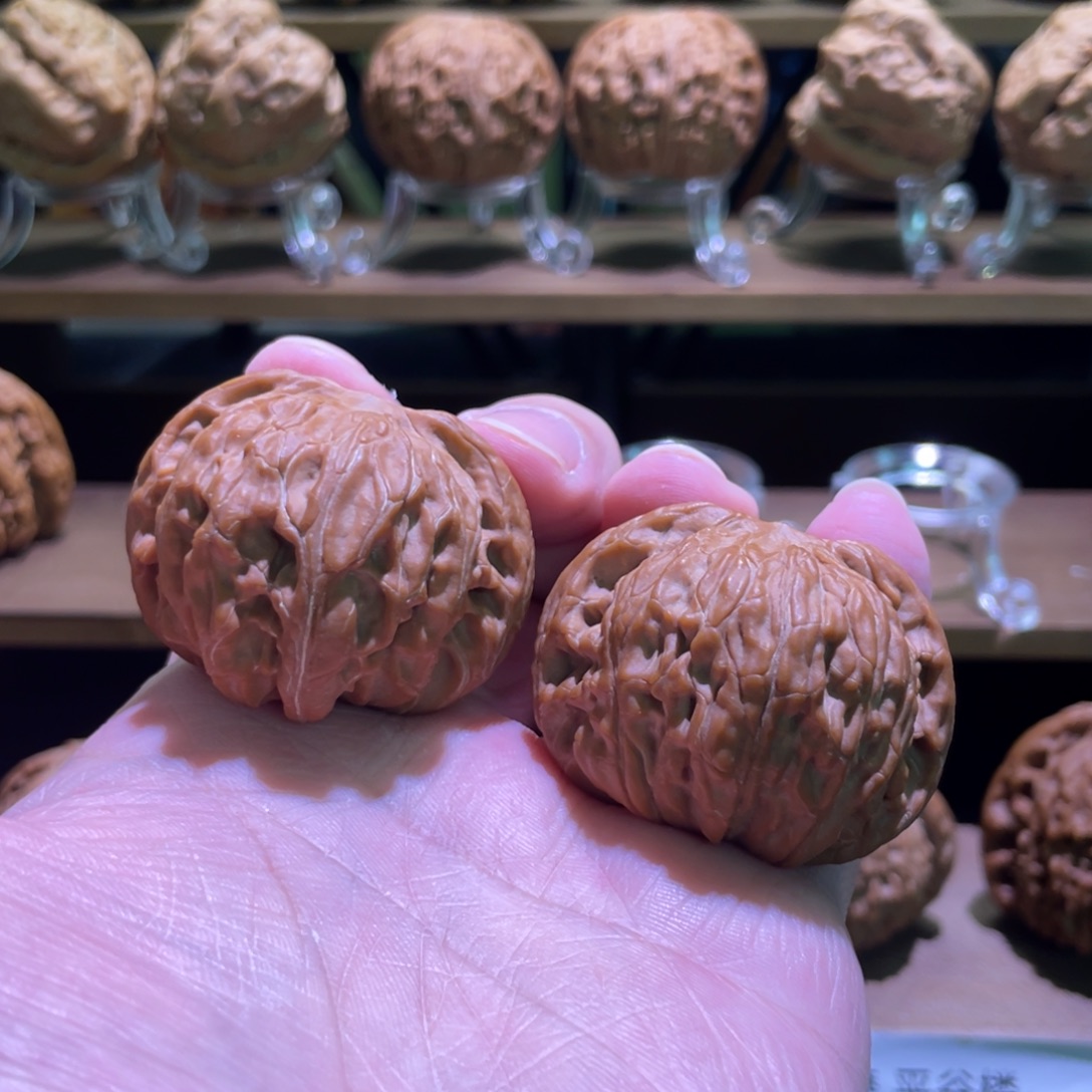 楓***叶吊坠文玩核桃全品正磨