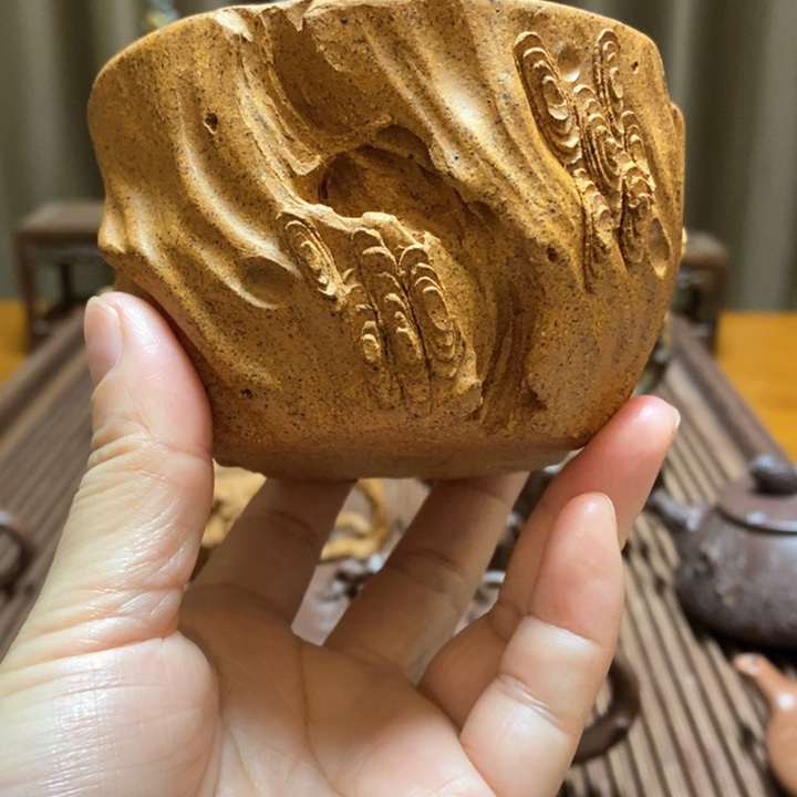 紫砂茶壶全手工制作无把杯／