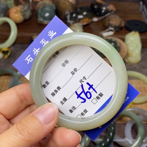 和田玉手镯未镶嵌56