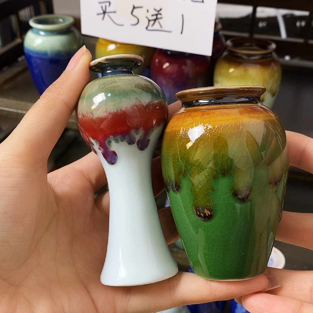 摆件用****2景德镇高温陶瓷小花瓶