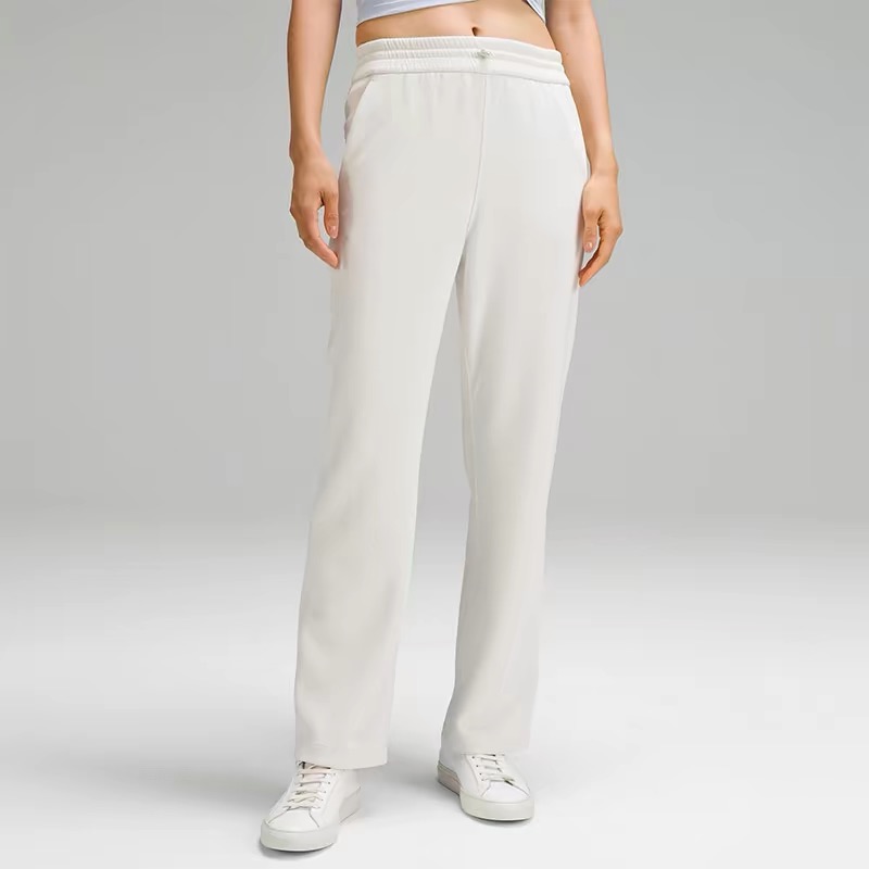 LLsoft休闲裤高腰长裤直筒裤垂感卫裤砂洗空气层女裤提臀显瘦神裤