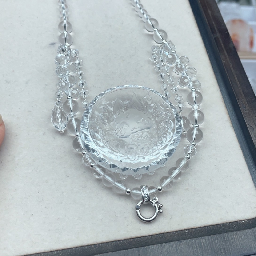 水晶吊坠(不含链)未镶嵌桃*