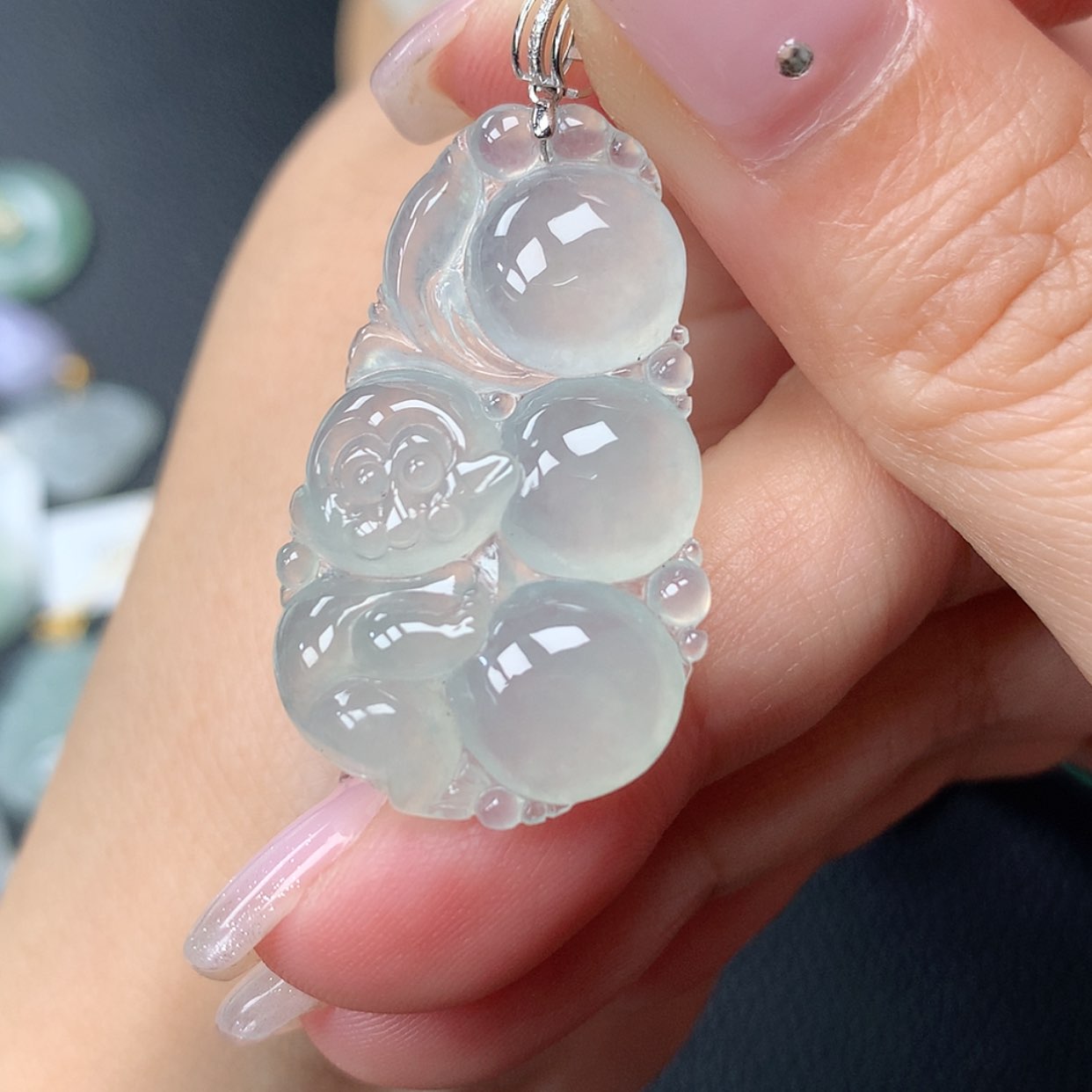 【闪购商品】翡翠18K金镶嵌吊坠(不含链)