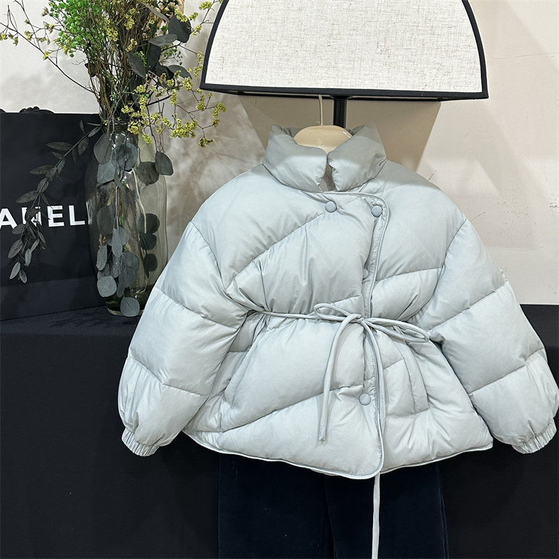 【现货】女童羽绒服冬季儿童设计感小众90白鸭绒外套宝宝洋气冬装