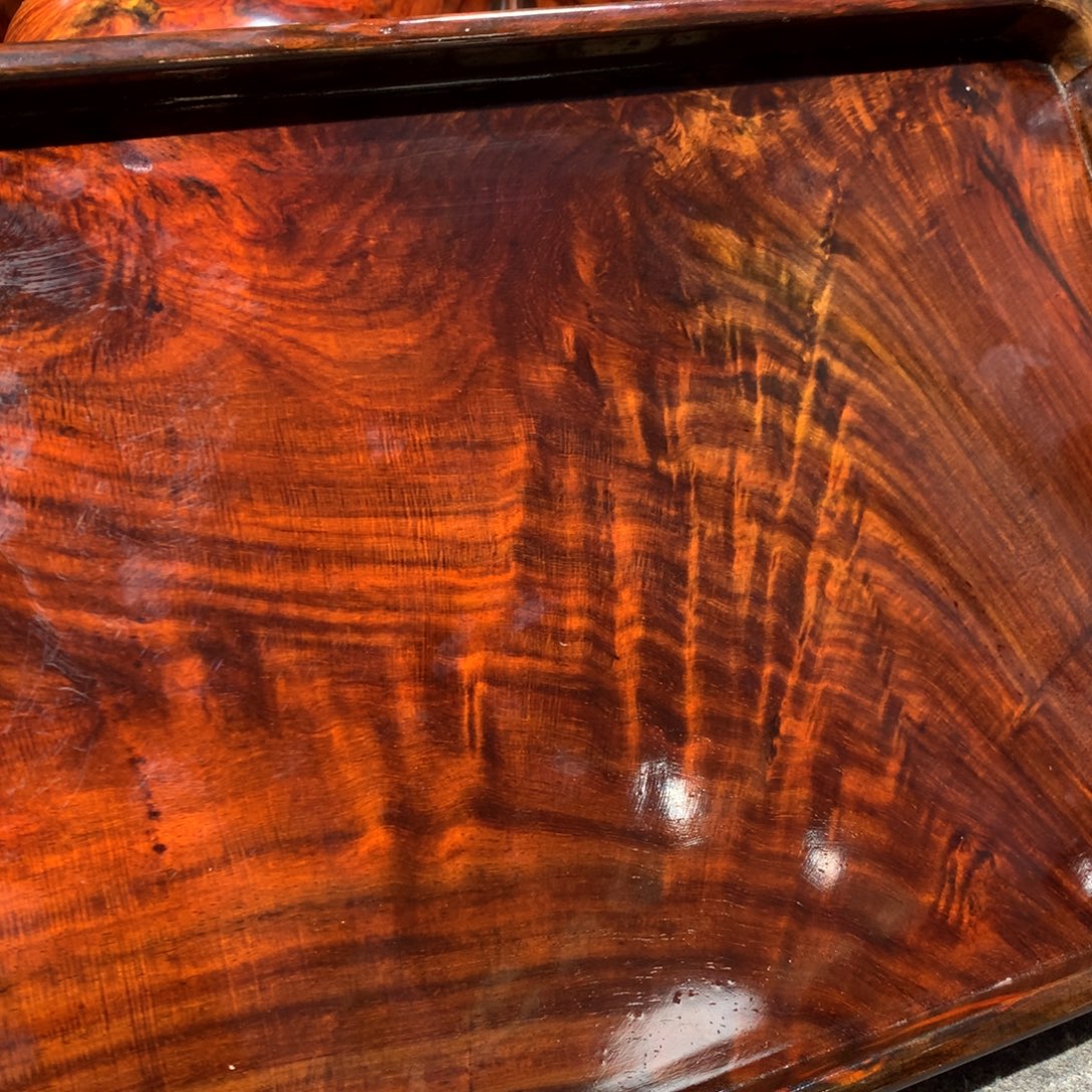 深***蜂木大红酸枝独板托盘