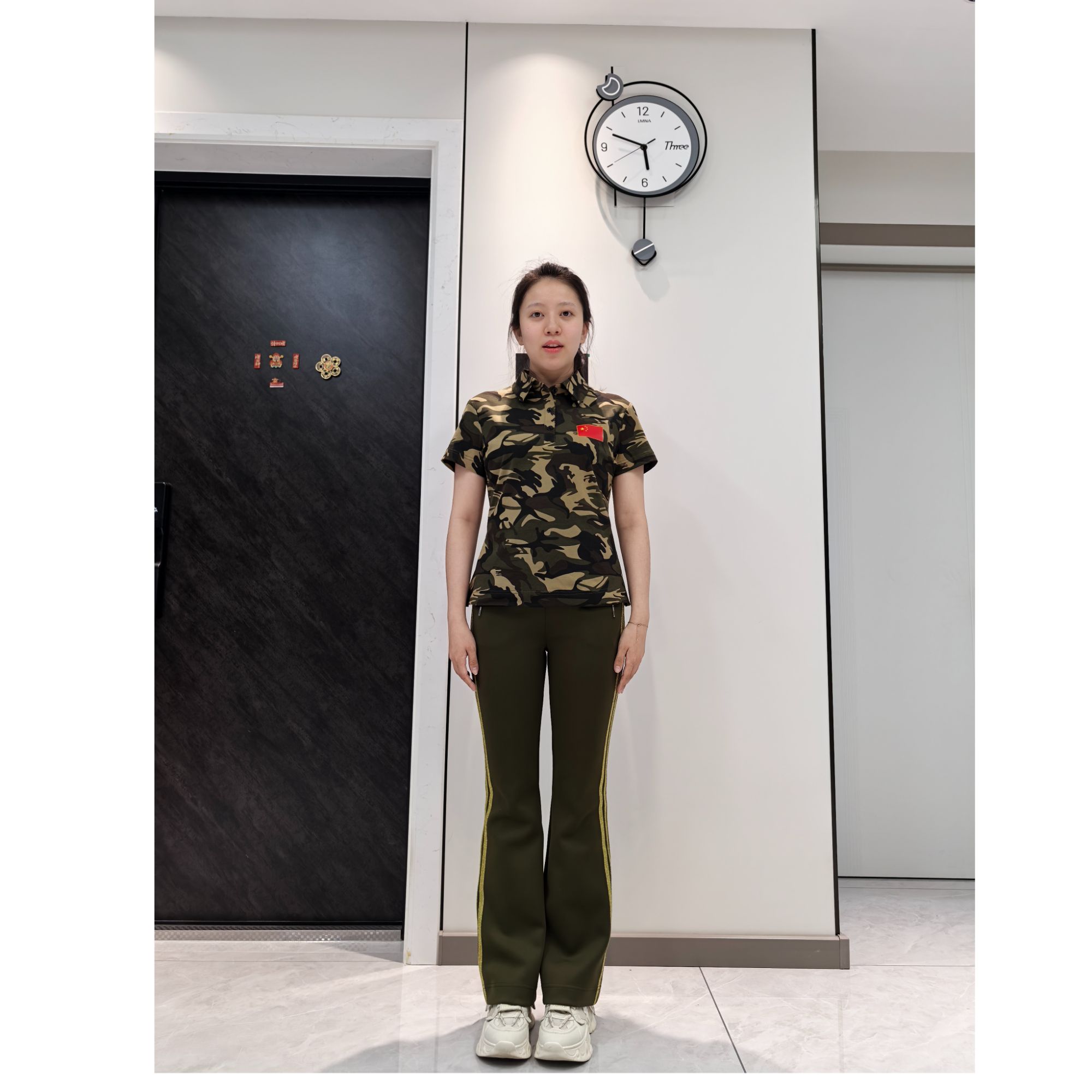 休闲运动套装复古夏季中国风迷彩   短袖单选   长裤单选