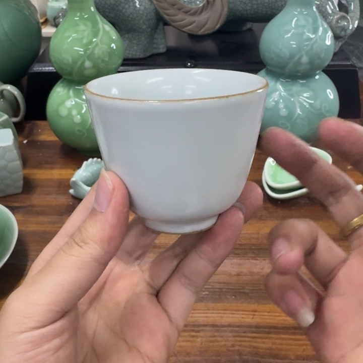 龙泉青瓷茶具微瑕5331