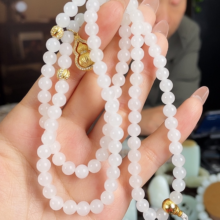 和田玉银S925镶嵌颈饰定制发货