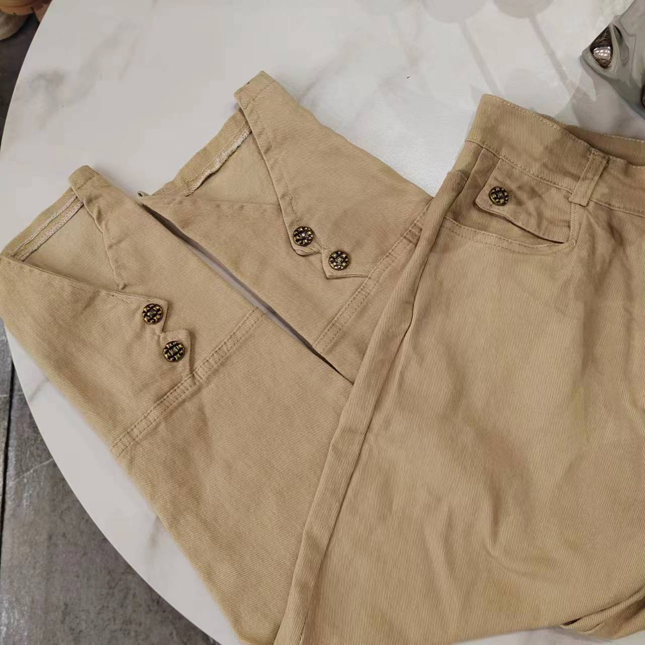 『漫漫烟雨A』气质显瘦遮肉百搭时尚款牛仔裤703