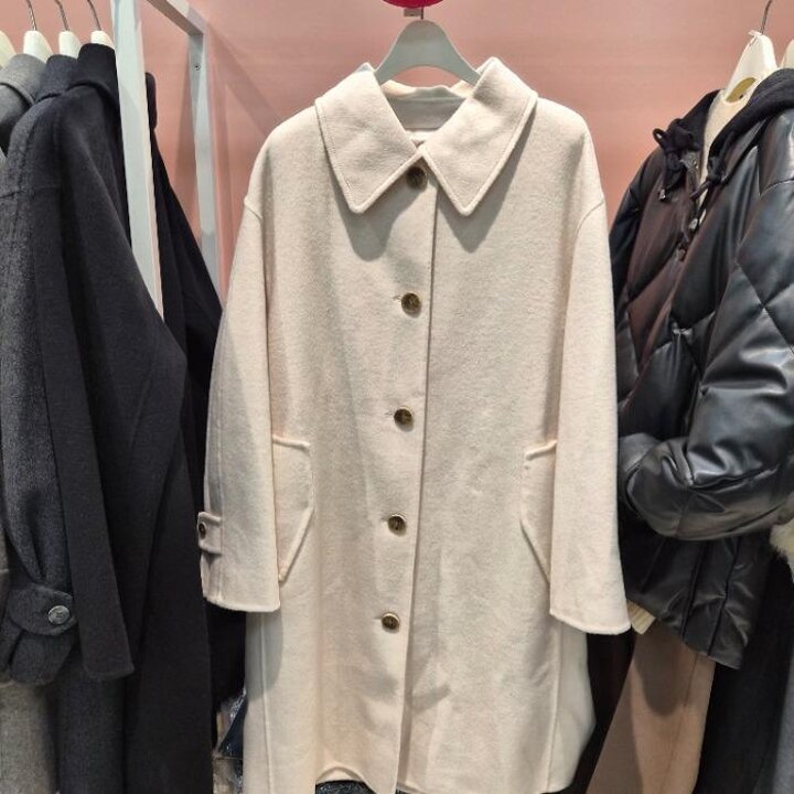 闪闪兒 元 韩国设计师翻领长款大衣2384