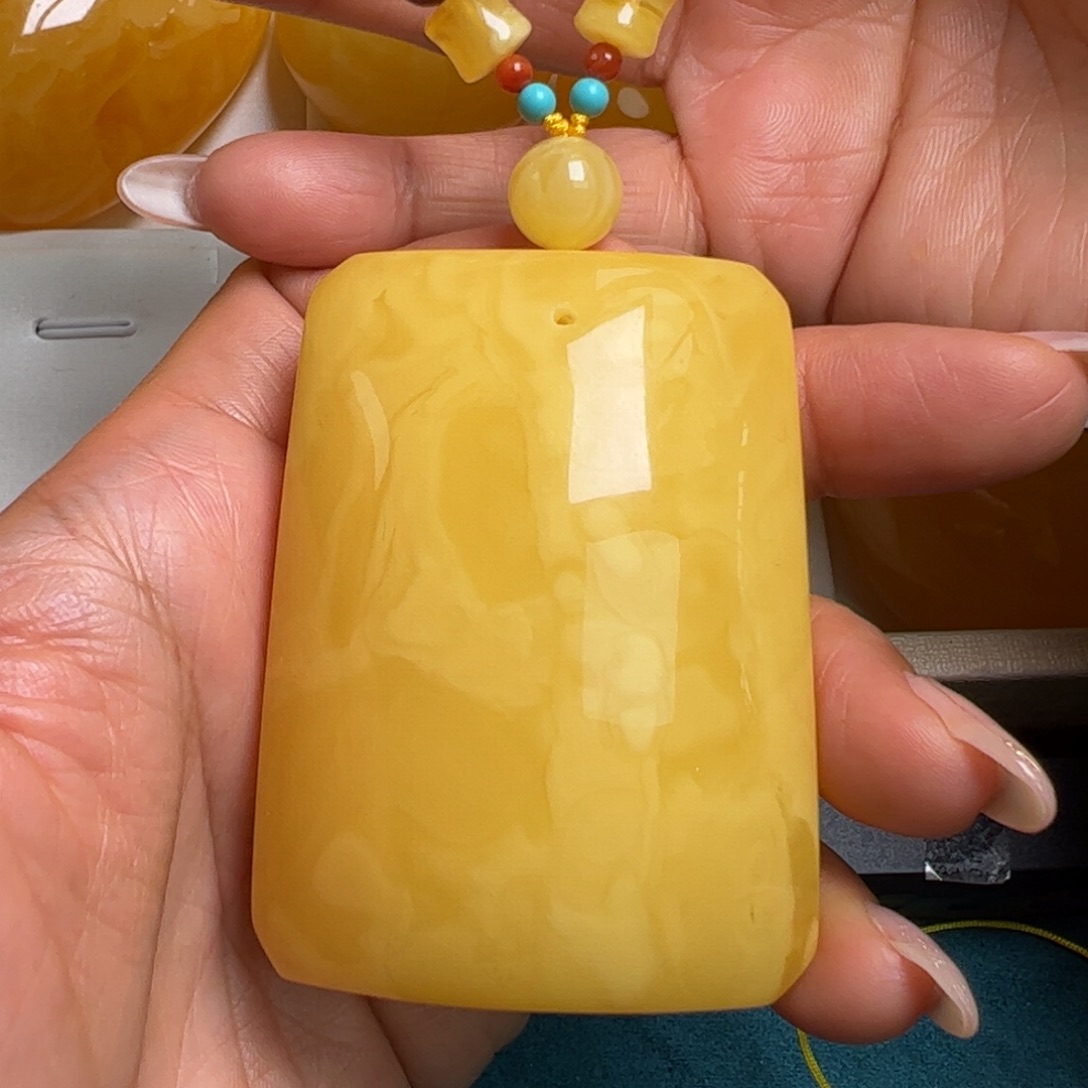 蜜蜡毛衣链未镶嵌