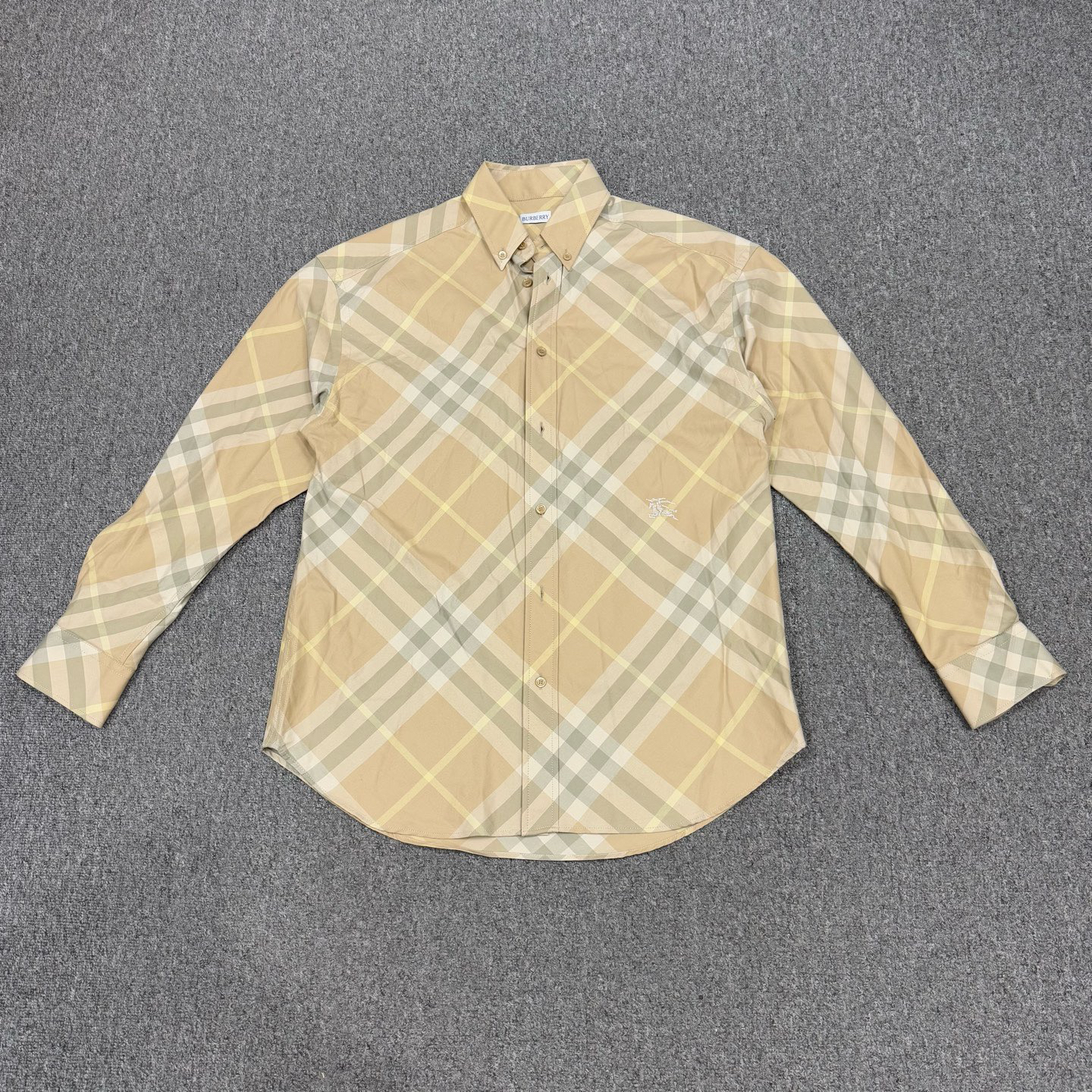 未使用 BURBERRY/博柏利 18557102  新款斜格纹衬衫 未使用XS码