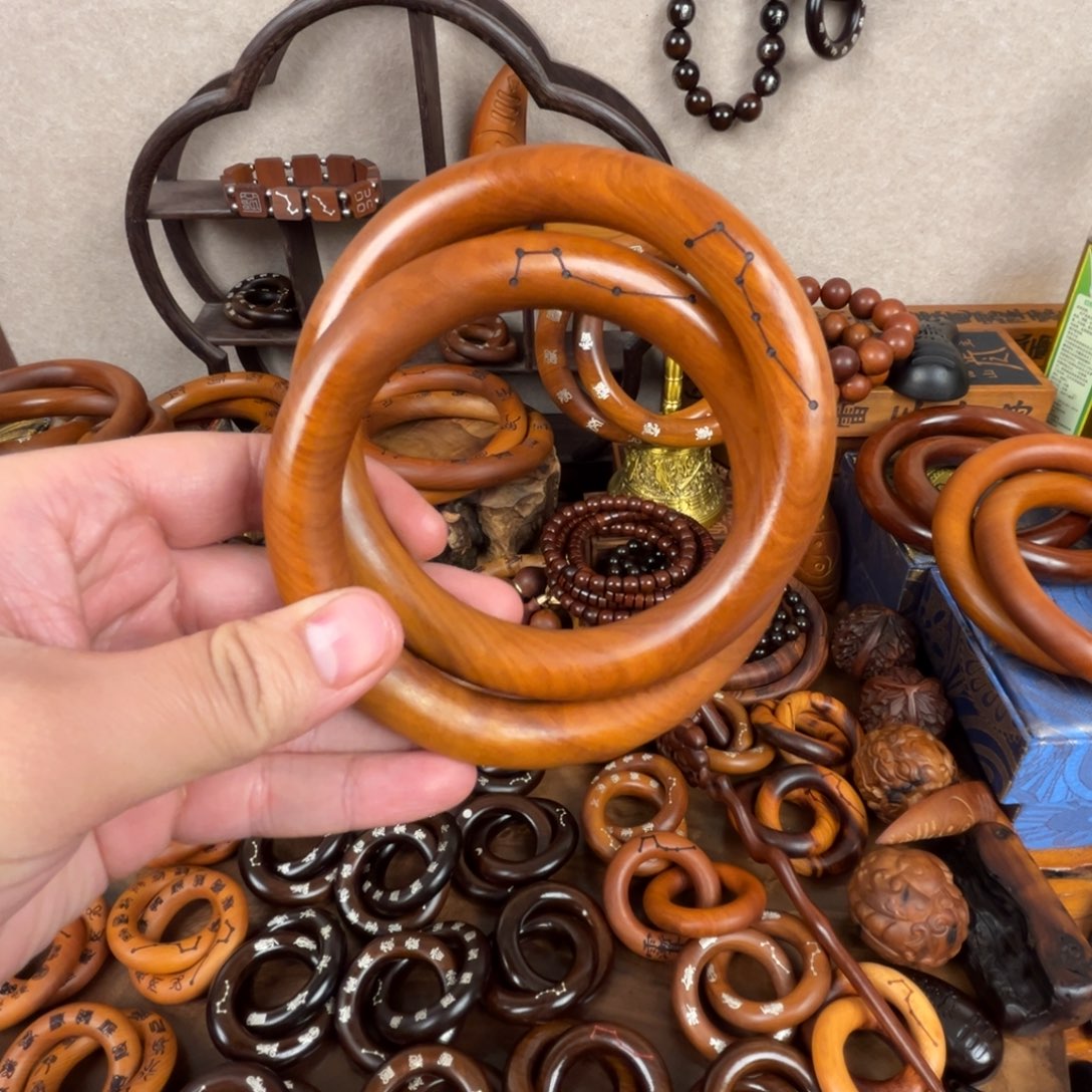 别***致枣木枣木老料乾坤圈六七星80