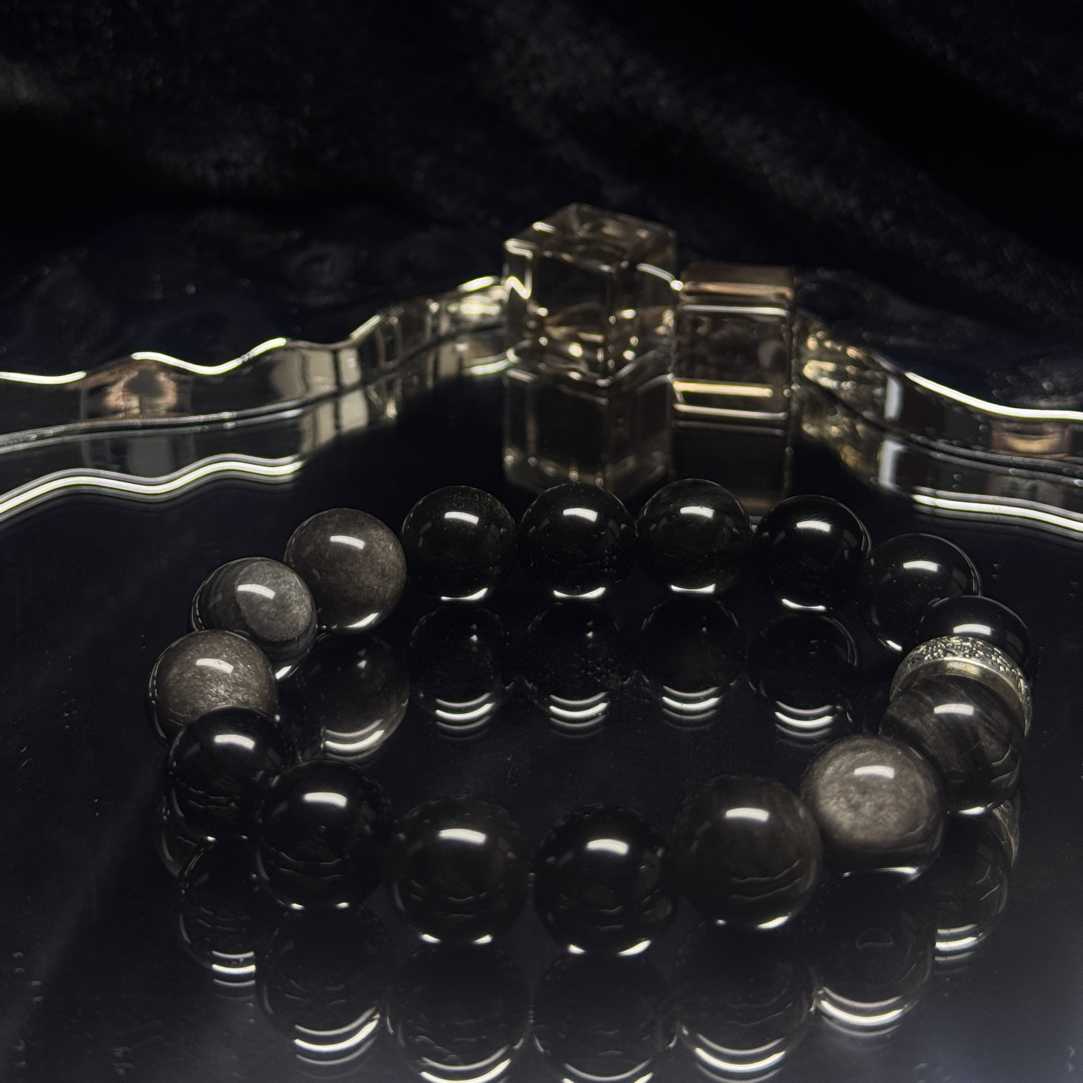 福利款−男女情侣款银耀石手串精美小配件护身符简约大方上手好看