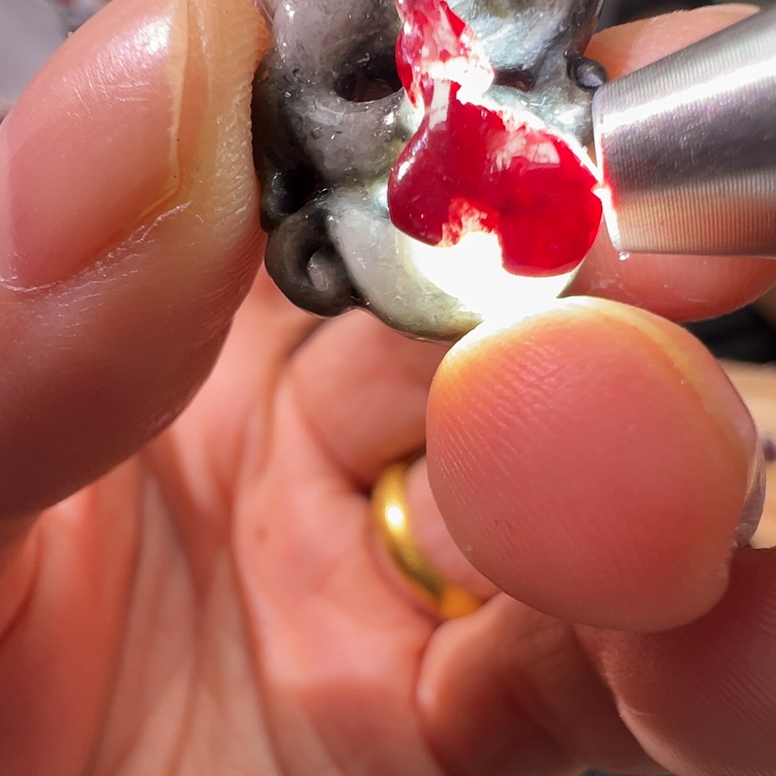 天然辰砂凤牌朱砂雕刻