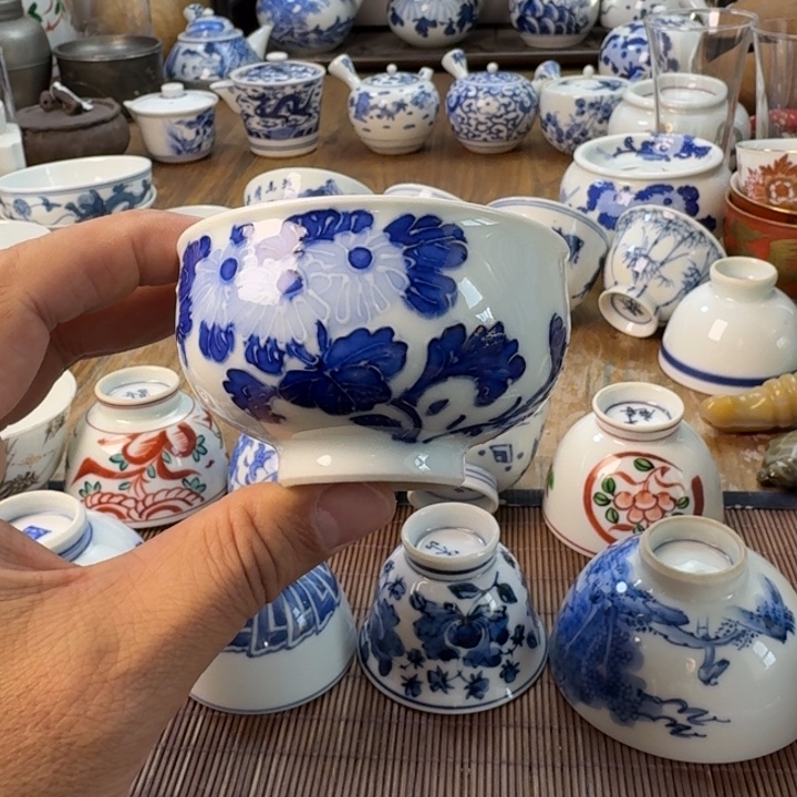 青花瓷器杯子茶具