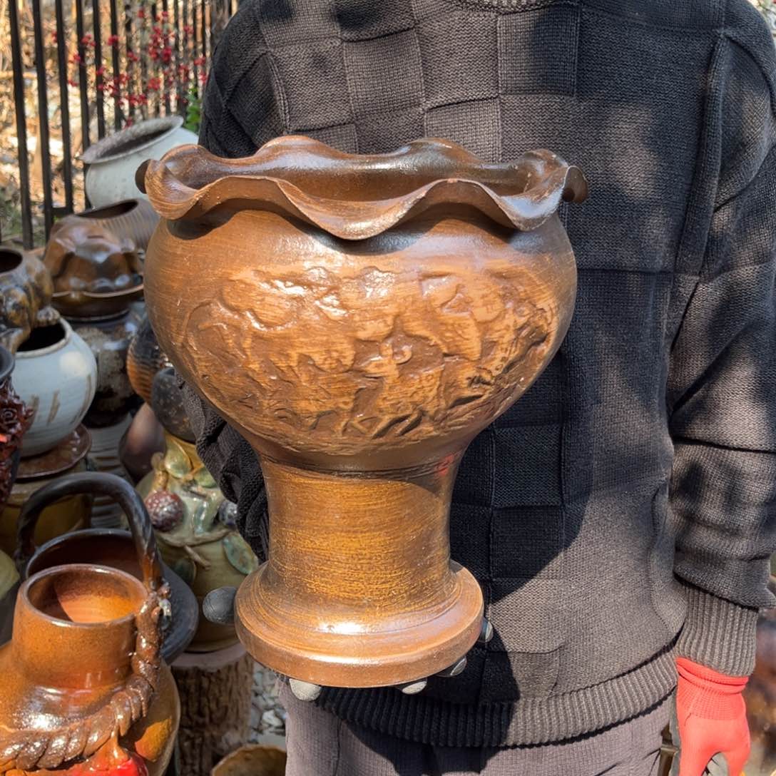 红陶高30口25有孔