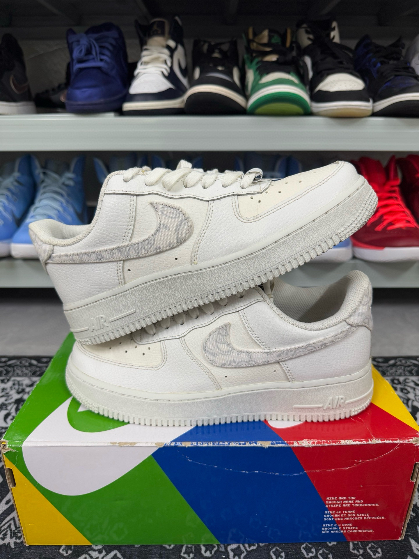 90新 maje 40码/af1纯白ess腰果花休闲鞋/二手正品