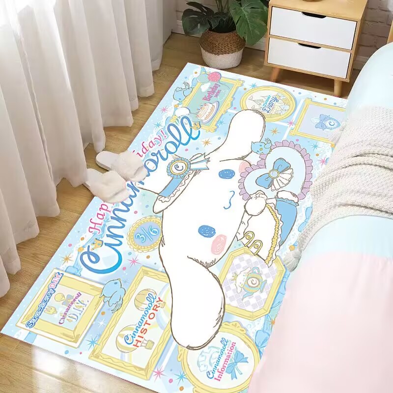 仿羊绒玉桂狗可爱少女心家用卧室加厚防滑床边飘窗地毯