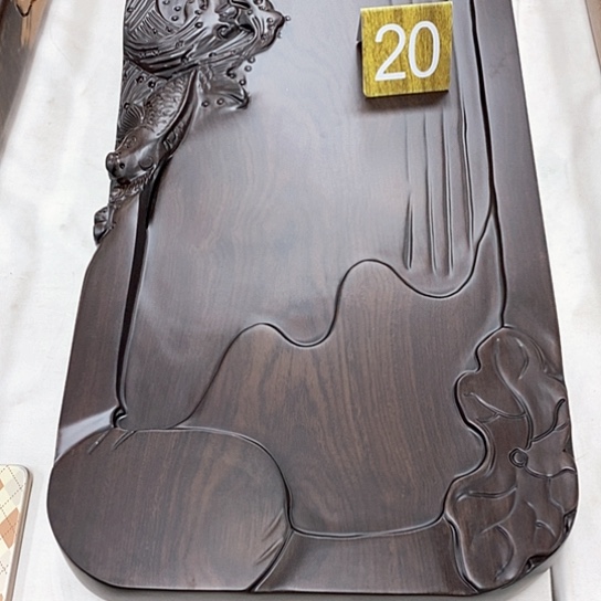 黑檀木72*35雕刻茶盘