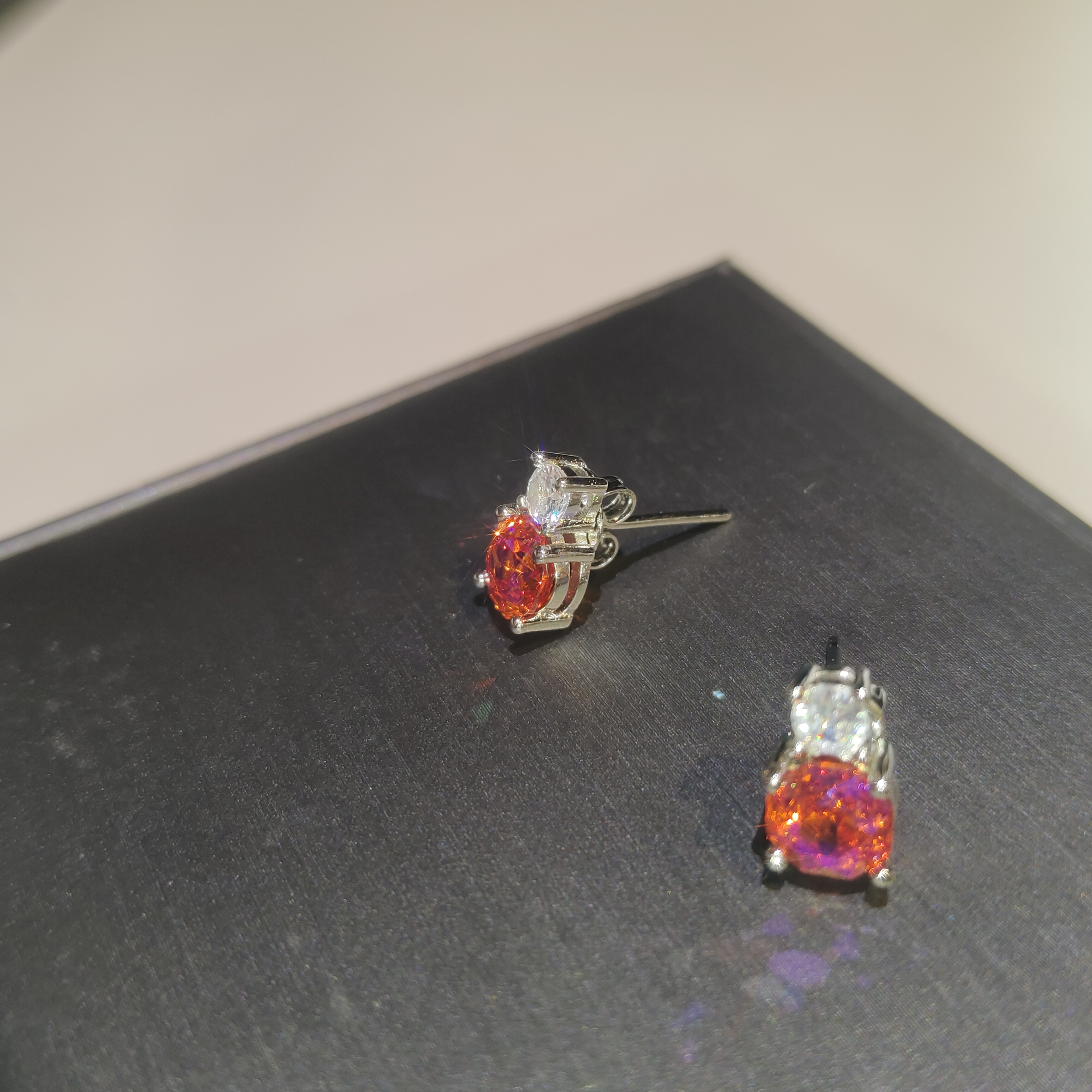 【南非库里南】NFKLN 高端奢华定制 樱桃红耳钉 416