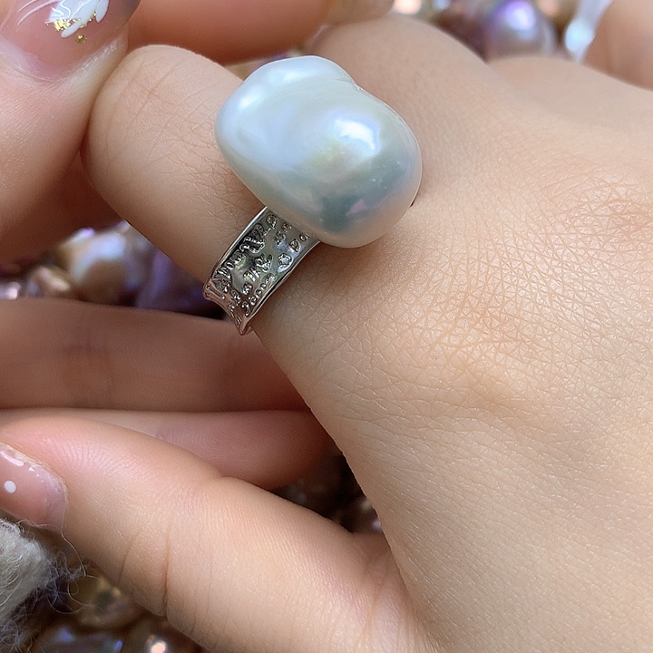 淡水珍珠耳饰银S925镶嵌