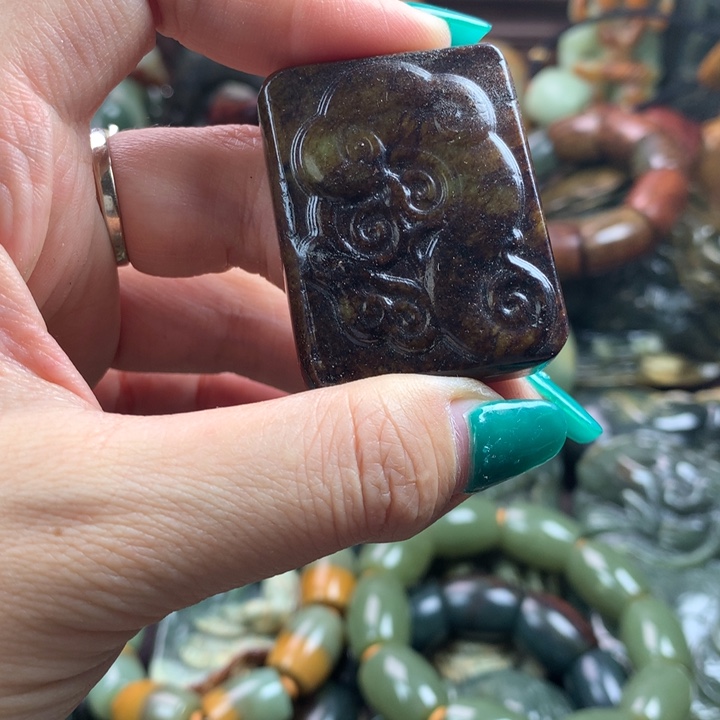 岫岩河磨玉（透闪石质玉）手把未镶嵌
