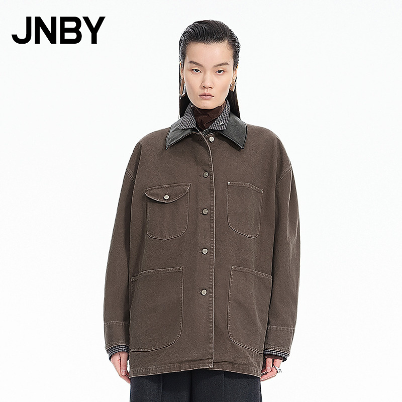 【商场同款】JNBY/江南布衣25冬新品夹克外套宽松翻领5PB61253J