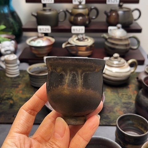 戏***梦茶盏景德柴烧茶具-纯手工茶具