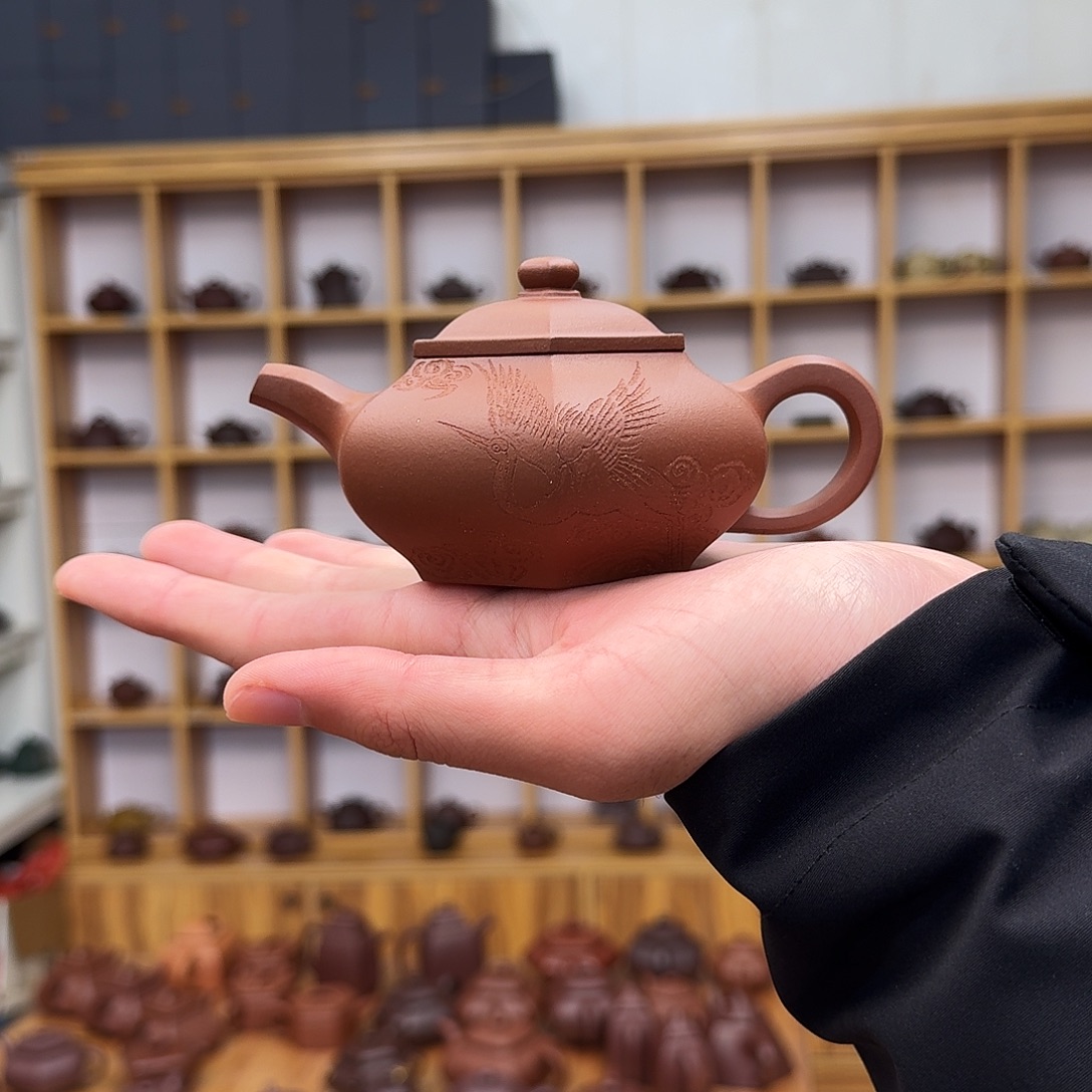 茶壶紫砂藏六方160cc