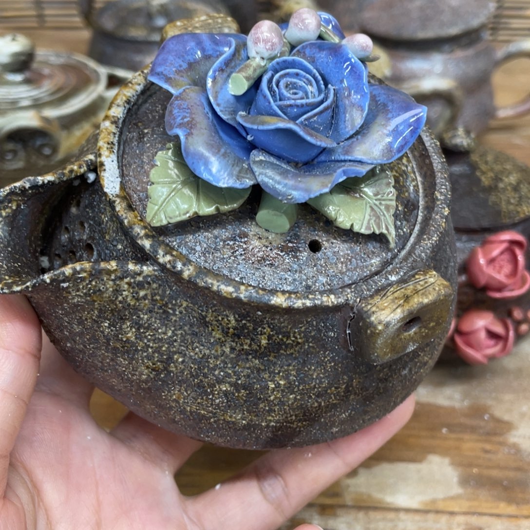 柴烧茶壶柴烧茶壶瑕