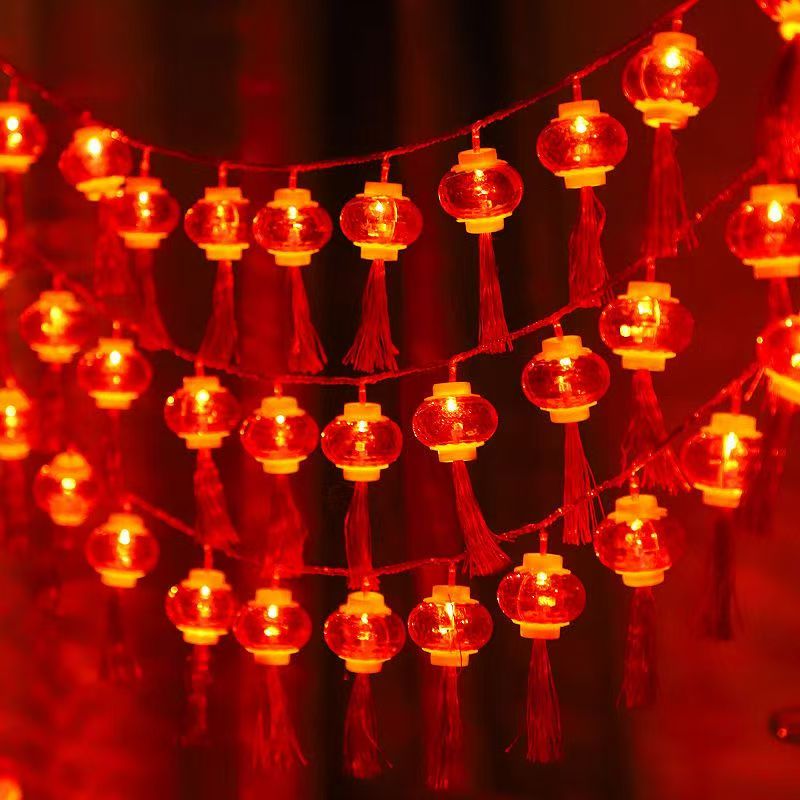 LED红灯笼户外防水红灯笼彩灯中国结适合阳台院子房间氛围装饰灯