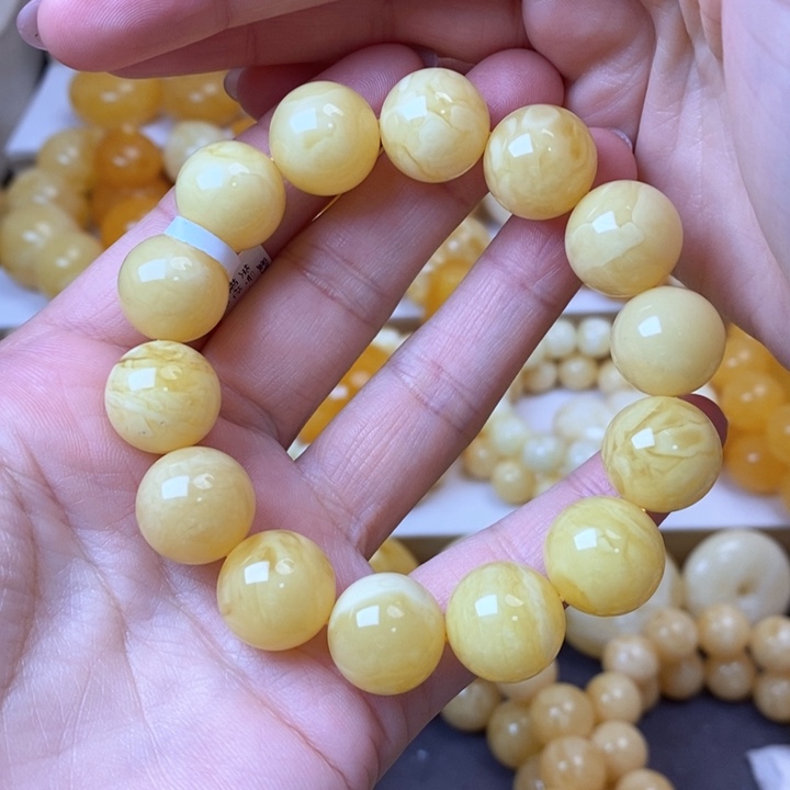 琥珀未镶嵌手串天然无优化琥珀蜜蜡