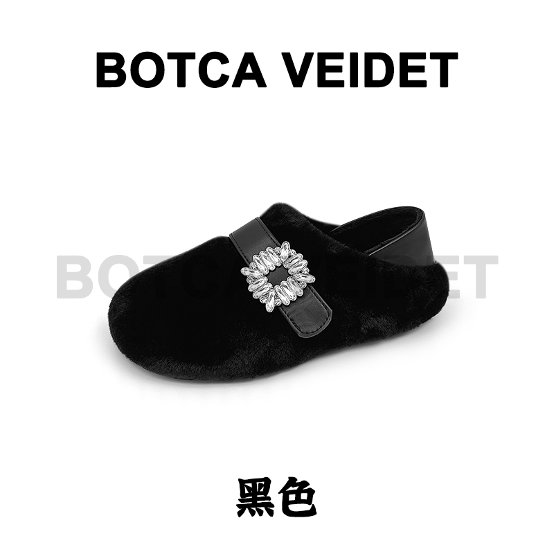 【璀璨星河】安先生SHOES舒适一脚蹬水貂毛包头拖-HM3055