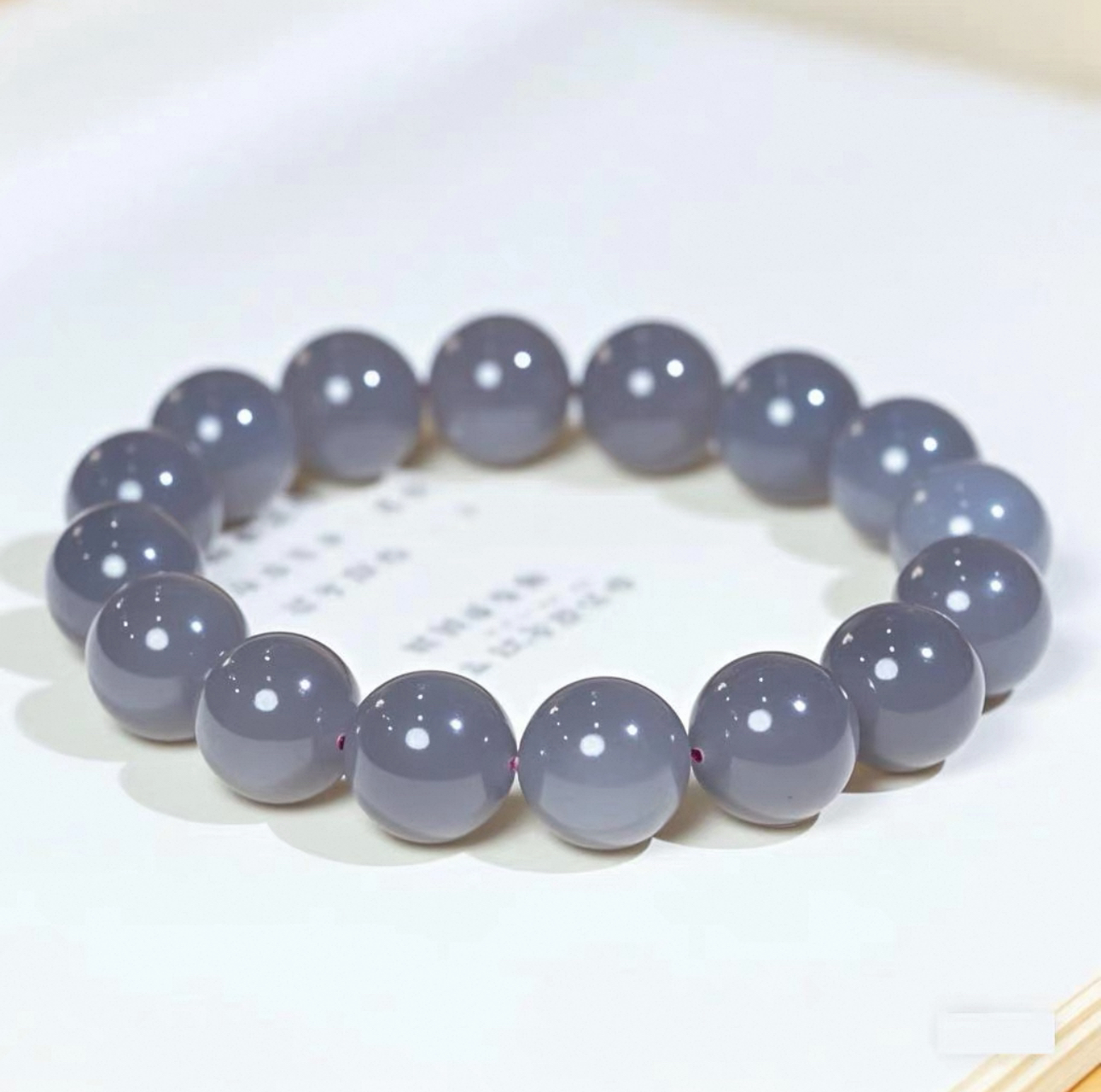 和田玉烟紫 手串 和田玉 1.0cm