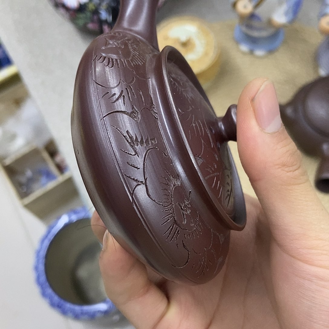 紫砂茶盏想念接电话鸡鸣狗吠个