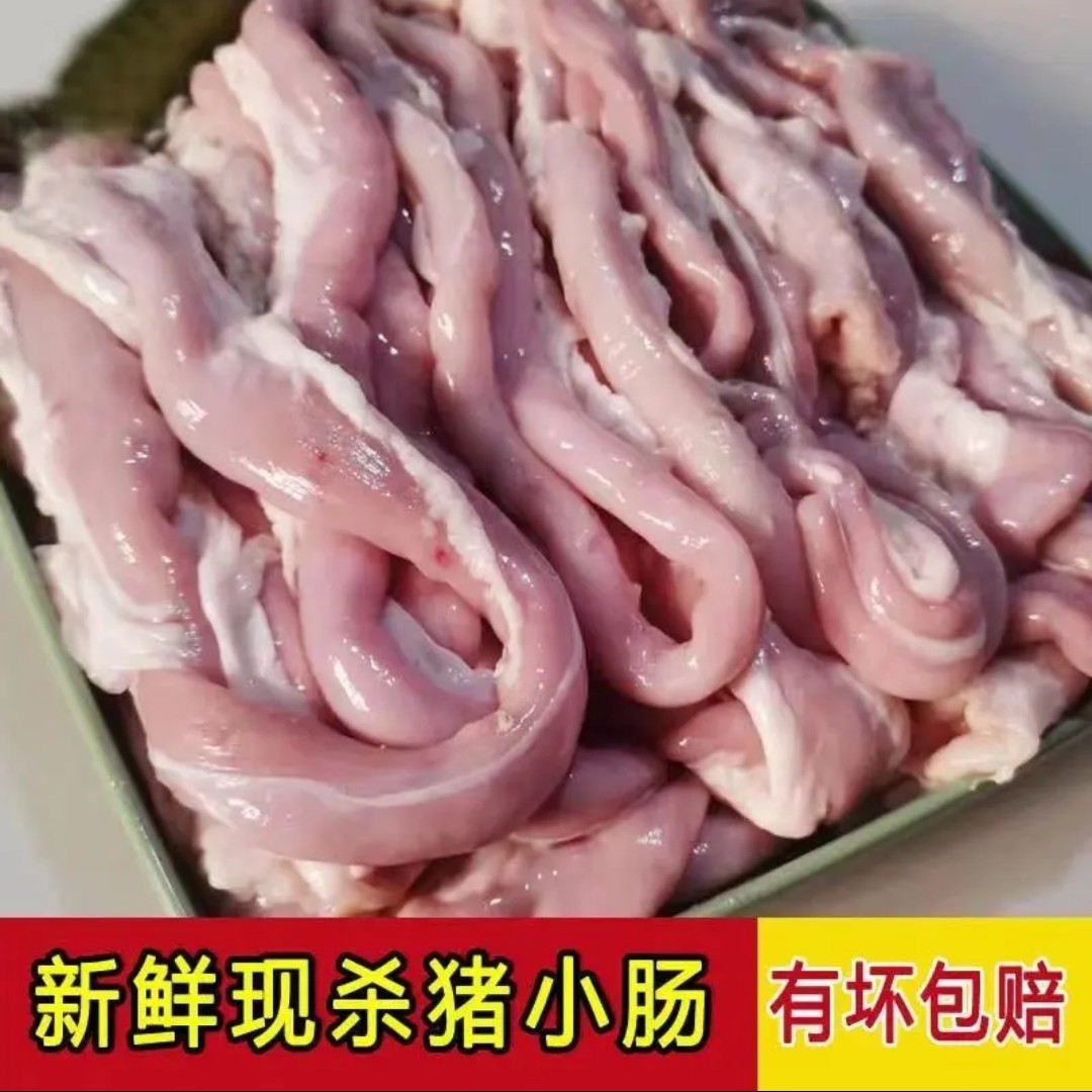 现宰现杀新鲜猪小肠粉肠口感爽脆包邮到家