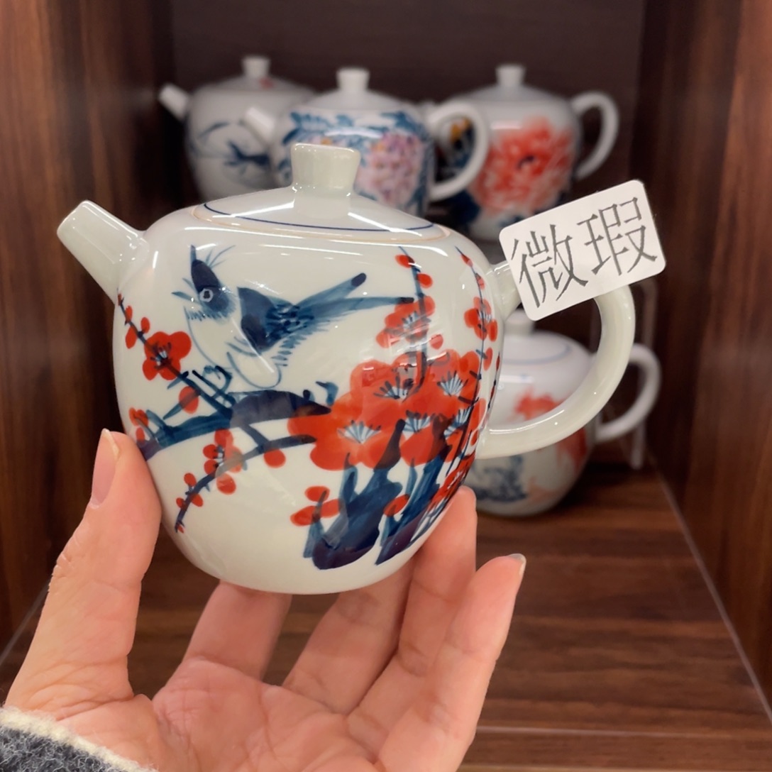 微瑕釉下彩纯手绘
