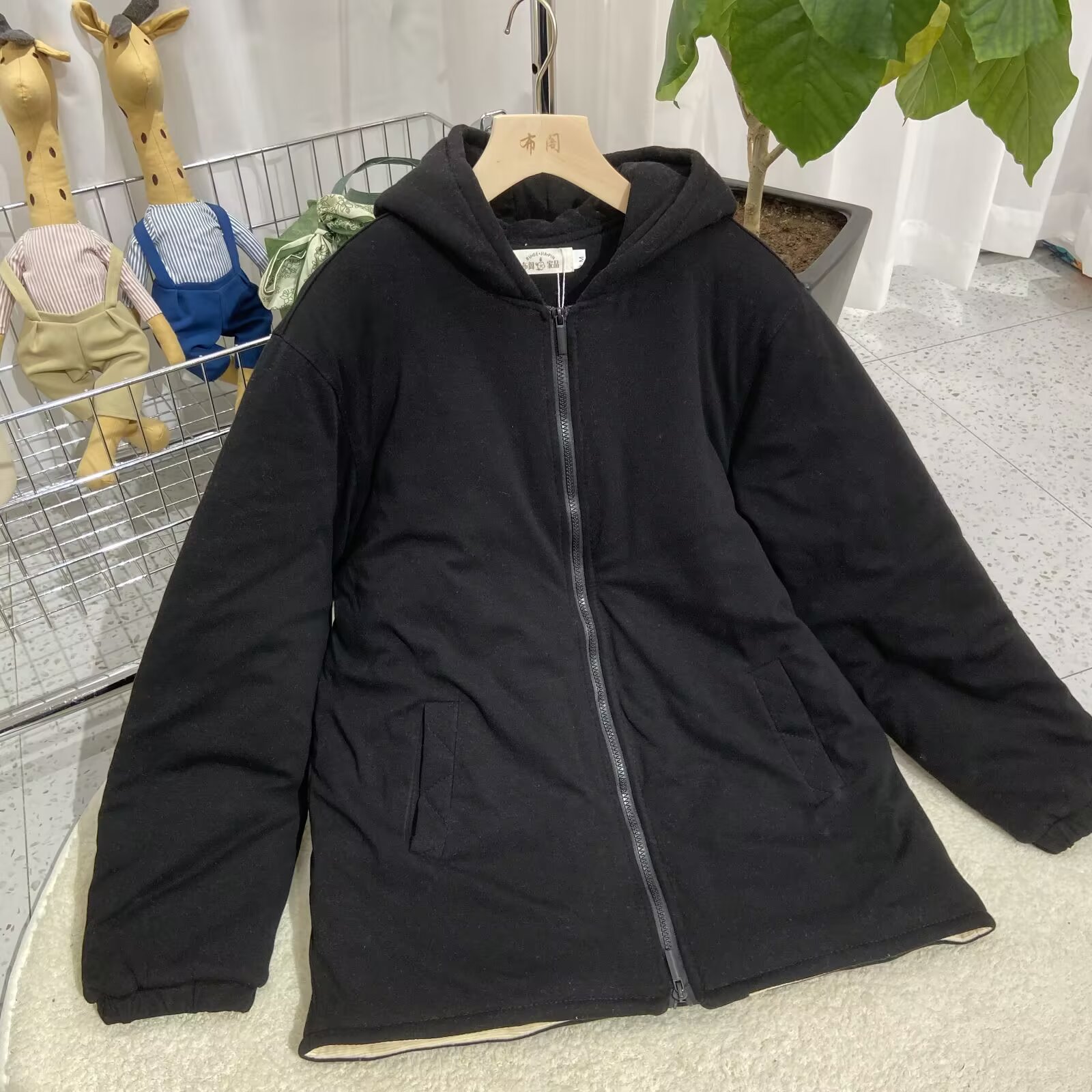 BG.男式棉花衣外套休闲时尚连帽加绒