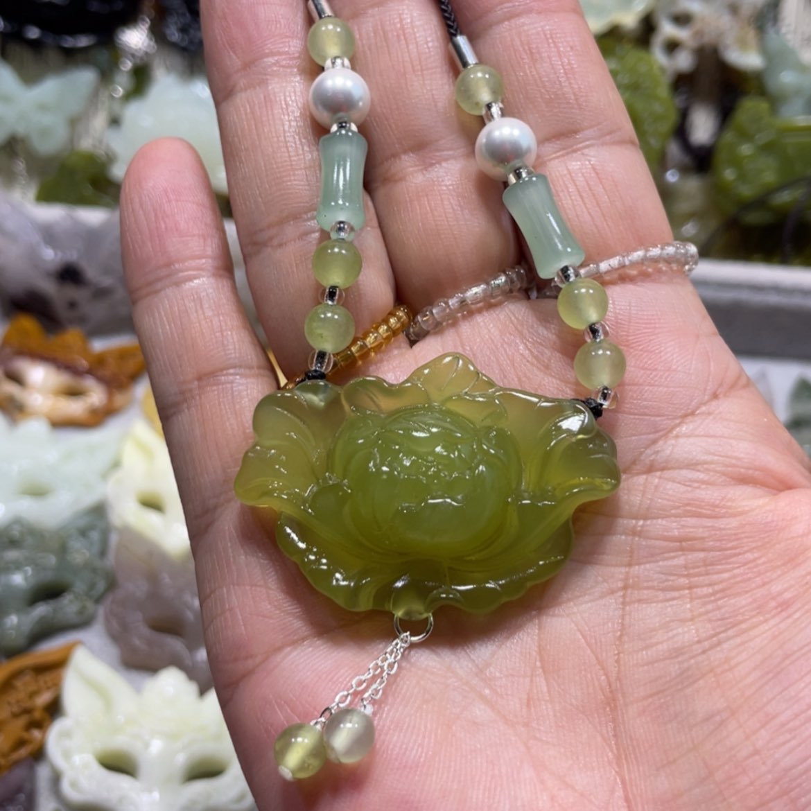 【闪购商品】岫玉颈饰未镶嵌80吊坠