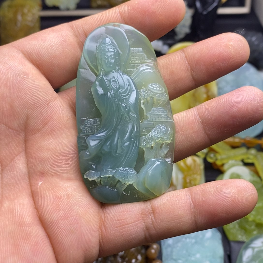 蛇纹石玉吊坠(不含链)未镶嵌用****9