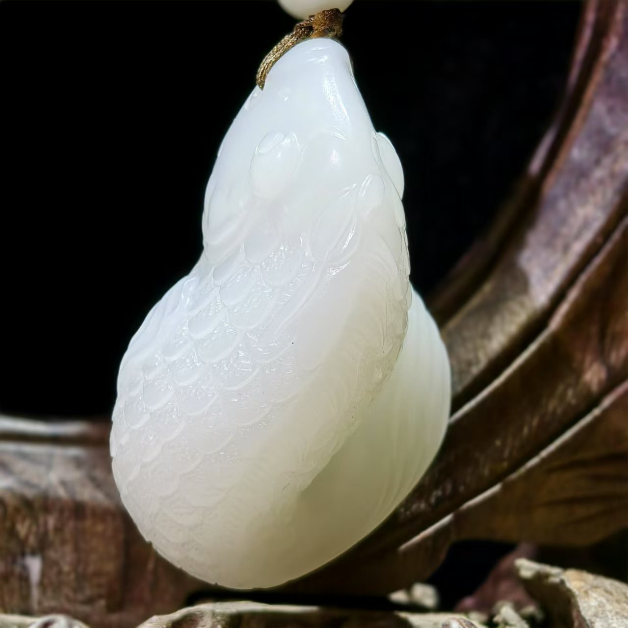 【米达姐和田玉】米达料年年有鱼——手工精雕