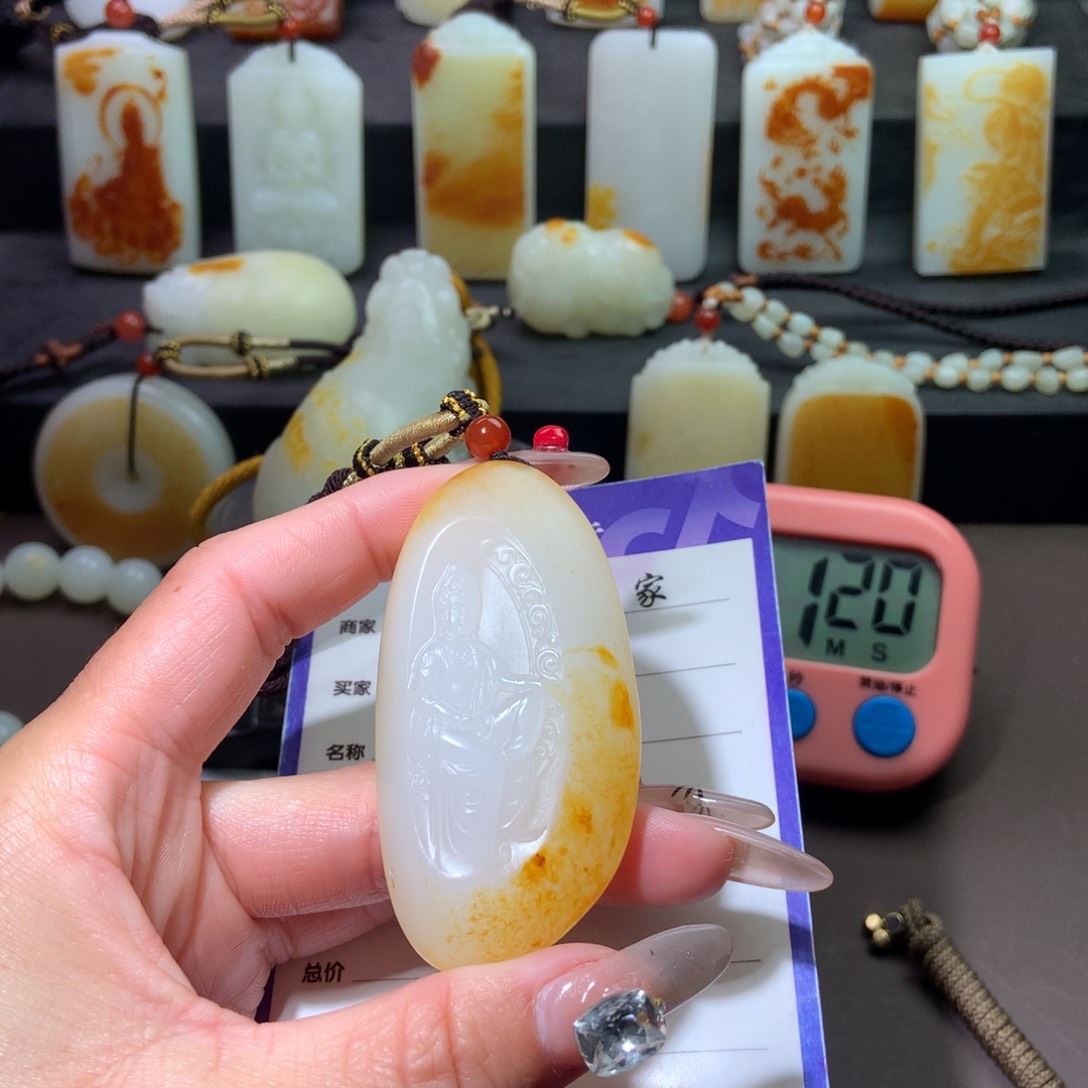 和田玉挂件未镶嵌草**兵