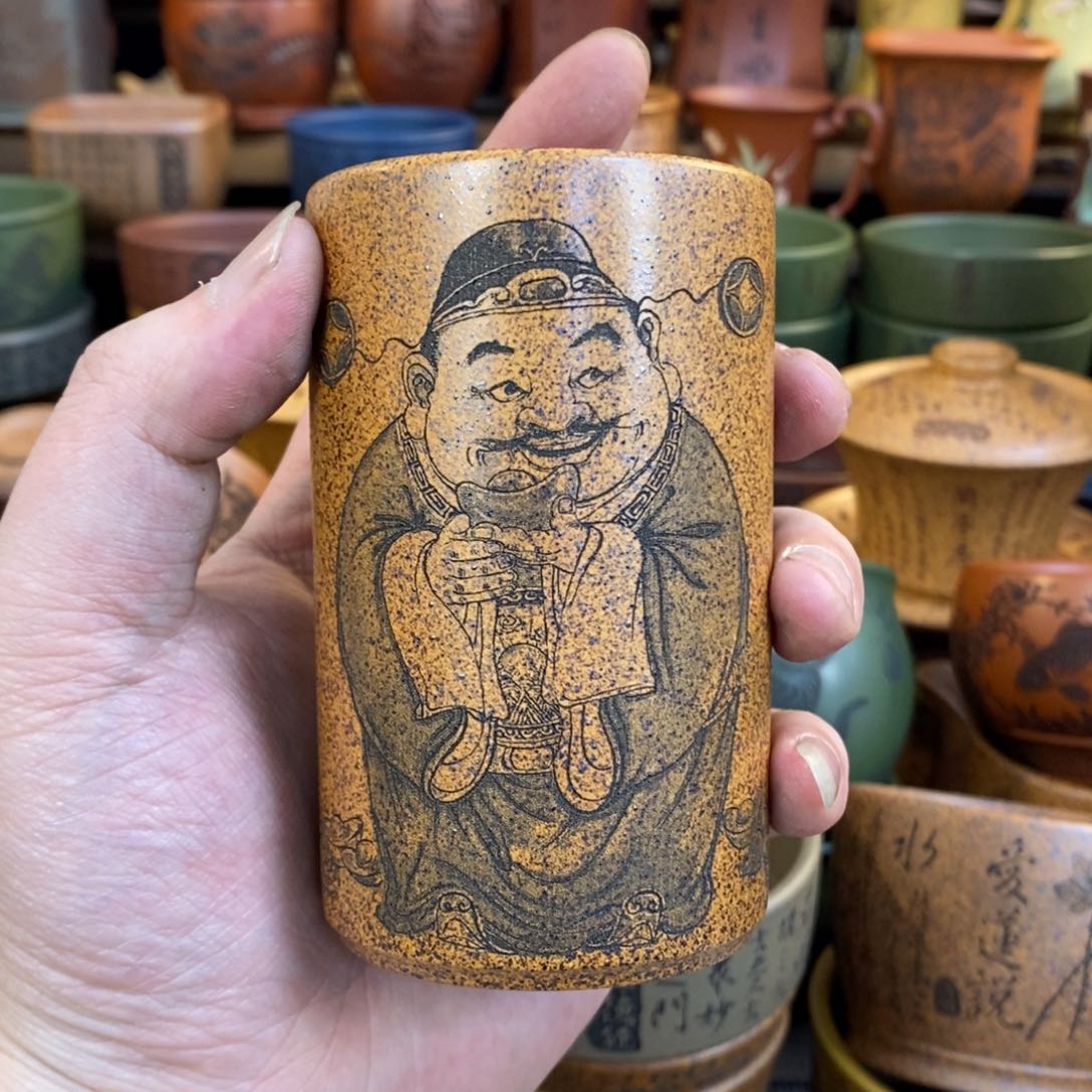紫砂杯子宜兴全手工紫砂杯