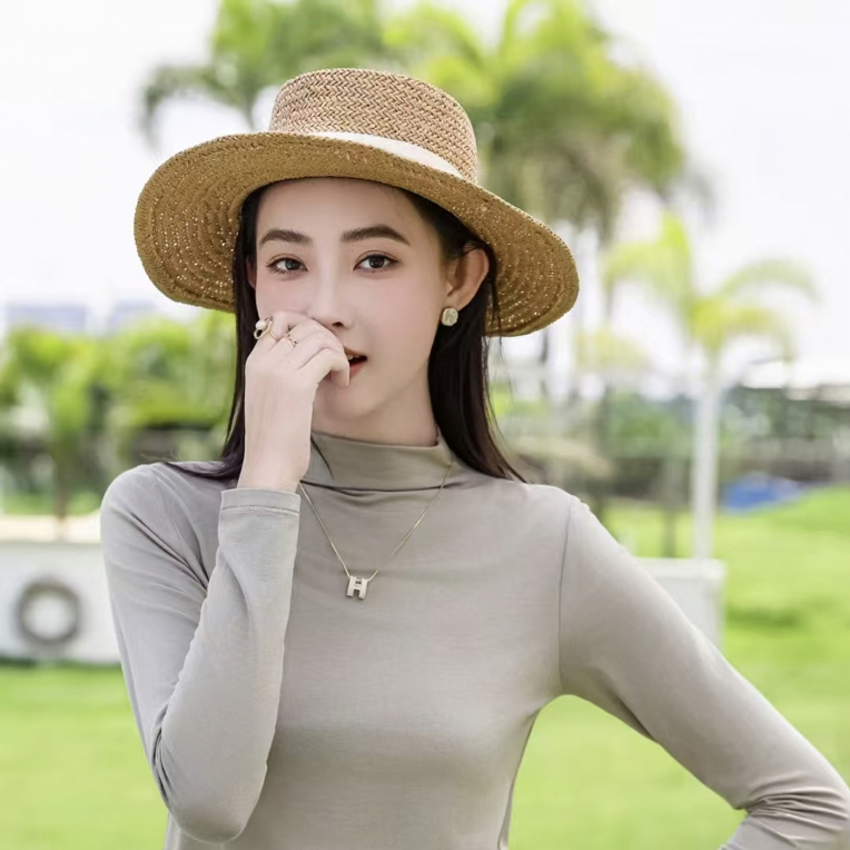 莫代尔半高领打底衫女秋冬韩版修身百搭洋气内搭长袖T