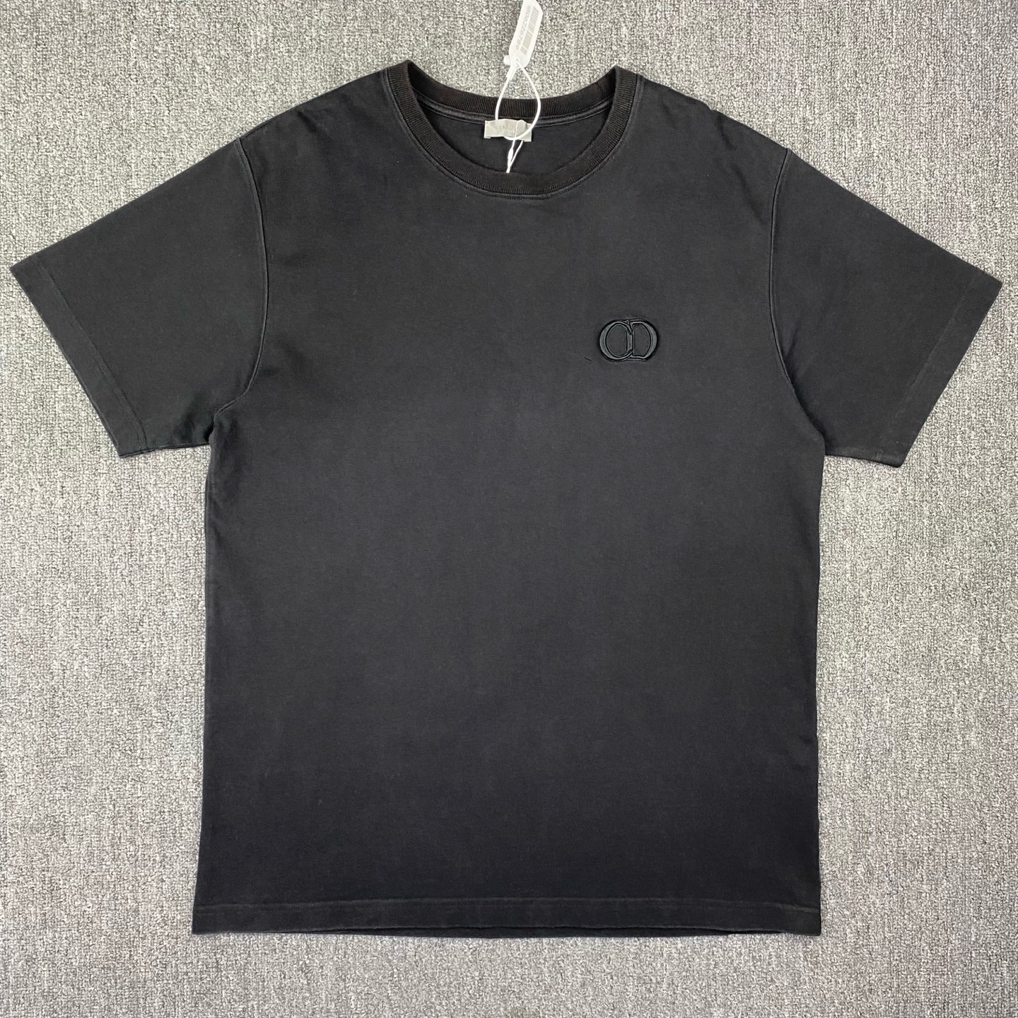 99新 DIOR/迪奥 2510183/XL码/纯色Logo刺绣圆领短袖