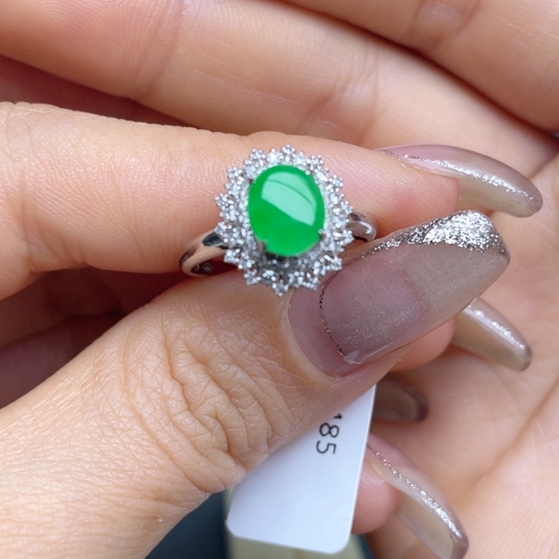 翡翠颈饰18K金镶嵌回流